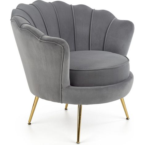Sillón Houston 828, Gris, 77x83x77cm, Tapiz, Patas: Metal, 0 (1/5)