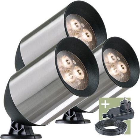 Ludeco - Fenor - spot - set (3 pcs) - 12 V - 150 lm - 1.5 W - blanc chaud (1/2)