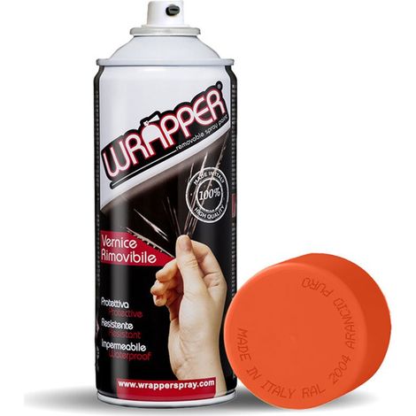 Wrapper Spray Vernice Removibile Tinta Ral - Colore: ARANCIO PURO