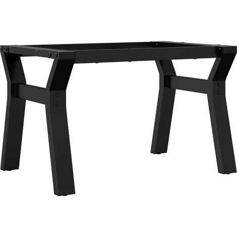 Pieds de table basse en Y robustes installation facile 60 x 40 x 38 cm en acier noir (1/5)