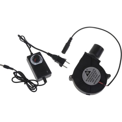 1 Souffleur d'air, Prise EU, Vitesse variable, 12V, Pour barbecue charbon, Camping