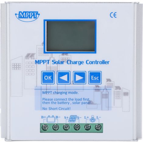 Régulateur de charge solaire MPPT 10A pour panneau photovoltaïque 12V 24V, contrôleur de batterie PV (1/5)