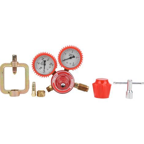 Soupape de réduction de pression en acier allié rouge pour acétylène, modèle YQE‑03A, entrée G5/8", débit 12m³/h (1/5)