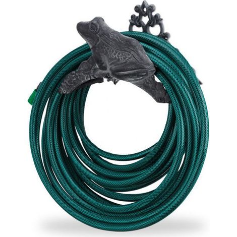 Porte-Tuyau - Fonte - 18,5 x 27 x 17 cm - Pour Tuyau Jardin Jusqu'à 30 m - Gris - 1 Pièce (1/5)