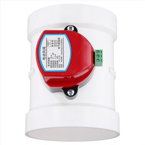 Dispositif anti-retour motorisé en PVC pour le contrôle du débit d'air dans les conduits de ventilation, 220 V CA, 110 m-JBMEDIA (1/4)