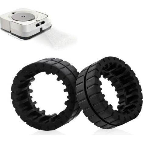 2 pneus de rechange en caoutchouc antidérapant et résistant pour iRobot Braava Jet M6 (1/5)