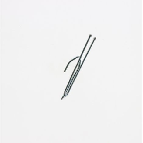 Lot de 10 agrafes pour rideaux avec 2 broches et tête flamande de 75mm en Acier Zingué - Boulet (1/5)