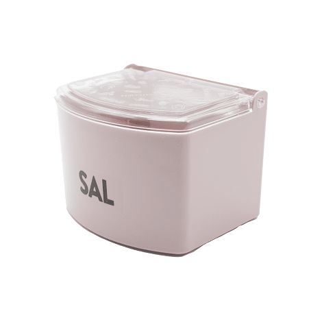 Salero plastico con tapa Rosa claro (1/4)