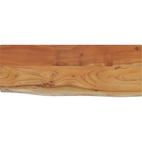Étagère murale rectangulaire massif acacia bordure assortie