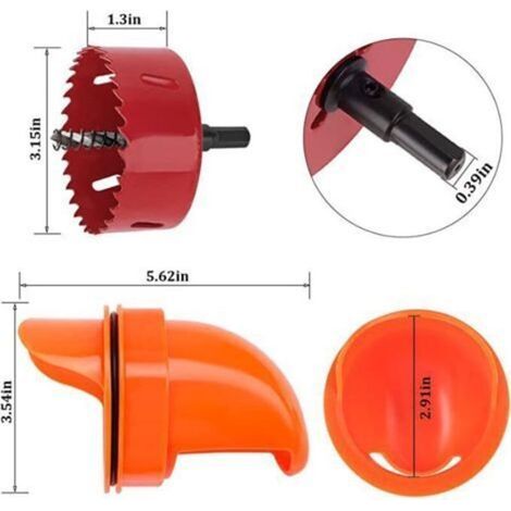 Mangeoire à volaille à 6 ports, kit d'alimentation par gravité résistant à la pluie avec bouchon anti-insectes pour seaux, tonneaux, bacs, abreuvoirs, mangeoire à poulets sans gaspillage (1/3)