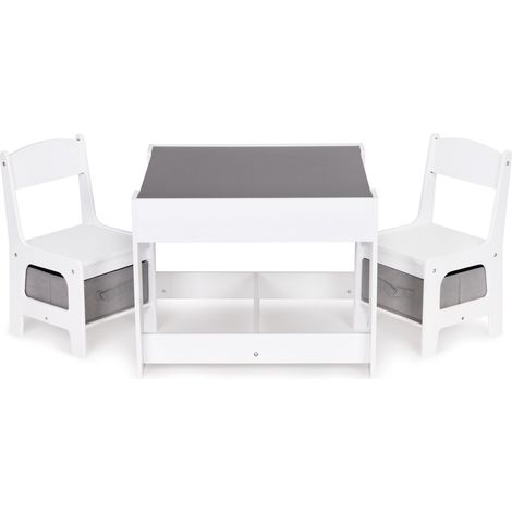 Kindertischset mit Kreidetafel und Stauraum
