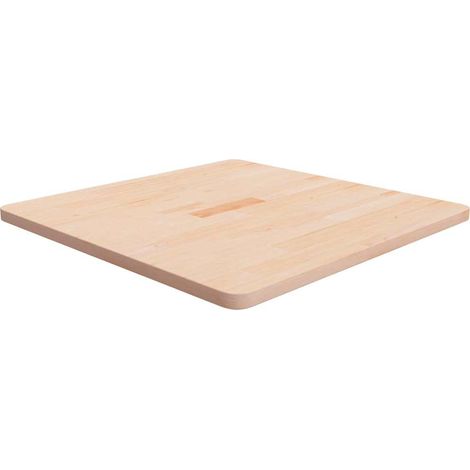 Piano Tavolo Quadrato 70x70x2,5 cm Massello Rovere Non Trattato vidaXL (1/4)