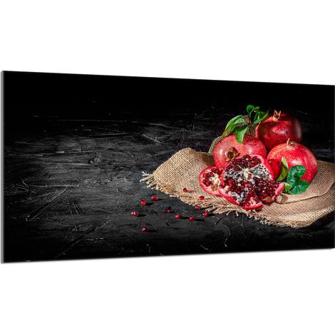 Glasschutzplatte für den Herd 90x52 Granat (1/5)