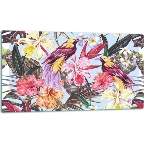 Schneidebrett aus Glas, 52x30 cm, Blumen (1/5)