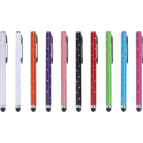 Stylet Capacitif en Métal 10 Pcs pour Écran Tactile Téléphone et Tablette Capacitive, Prise en Main Légère et Fine, Écriture Naturelle (1/5)