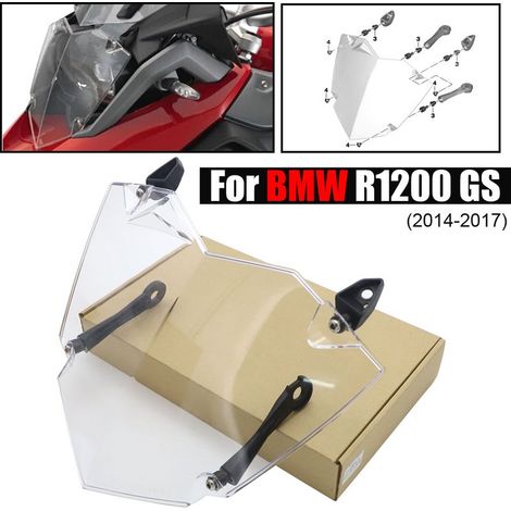 Schutzglas und Rahmen für BMW R1200GS Scheinwerfer (2014-2017). (1/4)