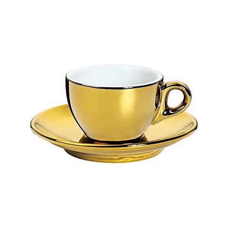 Tazzina da caffè espresso Cilio con piattino 0,05 l oro (1/2)