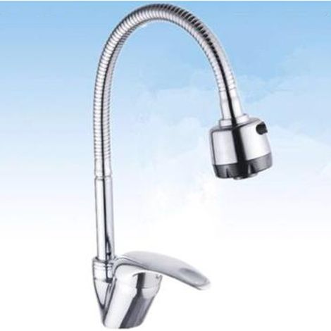 Trade Shop - Grifo Mezclador Giratorio De Cocina Home Doble Chorro Cromo Jh-8095w -