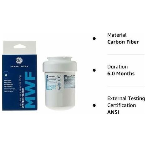 Pièces détachées pour réfrigérateur-Lot de 2 Filtre à eau pour réfrigérateur GE MWF.. (1/3)