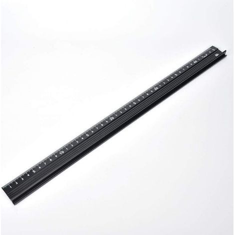 Règle de coupe en alliage d\'aluminium de type L, outil de mesure et de dessin de sécurité pour les travaux manuels, pour mesurer le cuir (45 cm) (1/4)