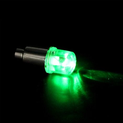 Lot de 2 feux clignotants étanches pour cache-culbuteurs de moto, vélo ou voiture (lumière verte). (1/5)