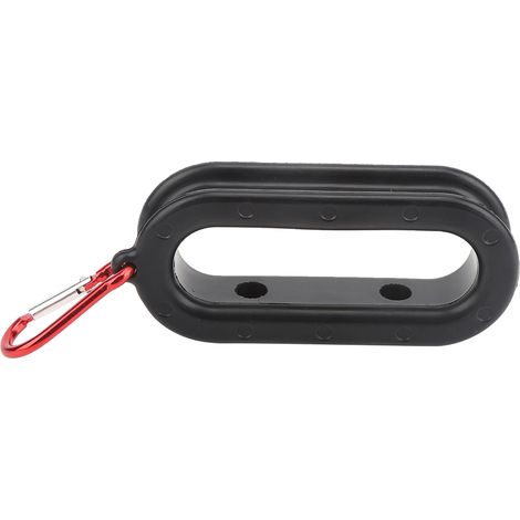 Caoutchouc/Alliage d'aluminium Noir Rouge Bouton Inférieur Suspendu Câble de Pêche Outil de Tirage Accessoire (1/5)
