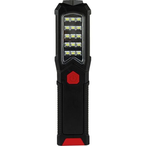 Lampada da lavoro a LED Torcia nera-rossa (per 3)