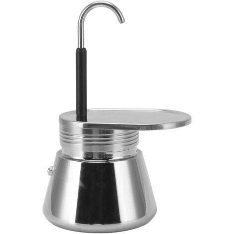 Italienischer Moka-Topf aus Edelstahl, leicht, große Kapazität, tragbare Kaffeemaschine zum Selbermachen (1/5)