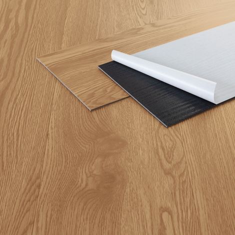 ML-Design Suelo Vinílico Adhesivo de PVC 6,69m² Color Roble Marrón Grosor 2mm Planchas de Vinilo Autoadhesivas 91,5x15,3cm 48x Láminas Aspecto Madera Antideslizante Impermeable Fácil Instalación (1/5)