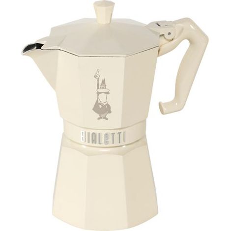 Bialetti Moka Exclusive Kaffeemaschine crème 6 Tassen