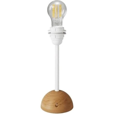 Lampe portative et rechargeable Cabless12 avec ampoule à goutte et arrangement pour abat-jour - Avec ampoule, Neutre (1/2)
