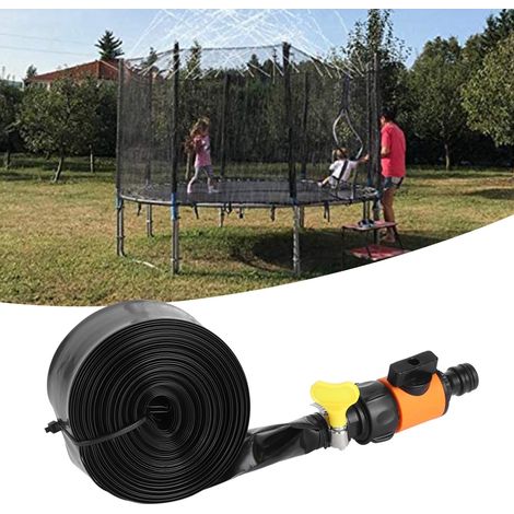 Tuyau d'arrosage pour jardin, outil de refroidissement, arroseur pour trampoline, jouets d'extérieur pour enfants, 15 m (1/5)