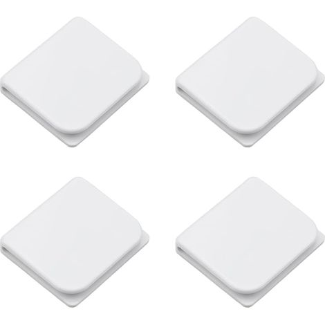 4er-Pack selbstklebende Duschvorhangclips – spritzwassergeschützt, winddicht, befestigt Duschvorhänge, Badezimmerschutz