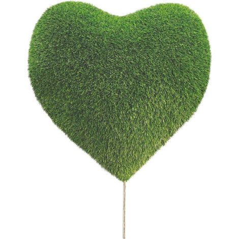 Peluche de jardin coeur en gazon synthétique - Vert 50 cm (1/2)