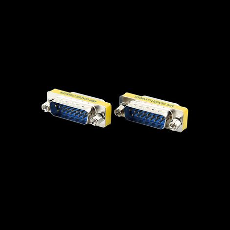 DB15 Stecker-Stecker, paralleler Buchsenadapter, DB15 zweireihiger Videosignalübertragungsstecker mit Schraube. (1/5)