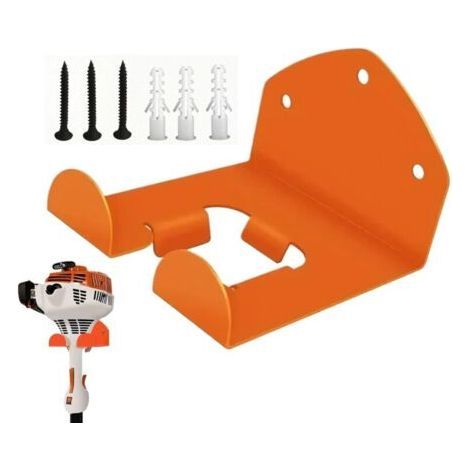Lawn brush cutter wall brackets - 1 piece, Easy installation garden tool hooks - Lawn mower wall storage garage/garden (1/5)