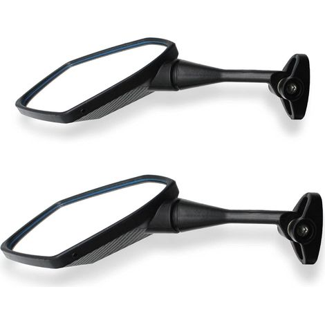 Motorcycle Rearview Mirror, Retro Motorcycle Mirrors, 2 ABS Motorcycle Mirrors, 360 Degree Rotating Diamond Pentagon Mirror with Screws (1/5)