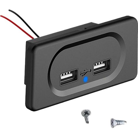 Prise USB pour camping-car Prise murale avec ports USB pour panneau de camping-car avec 2 ports de charge Prise d'alimentation de voiture haute vitesse Port de charge USB pour bus, na (1/5)