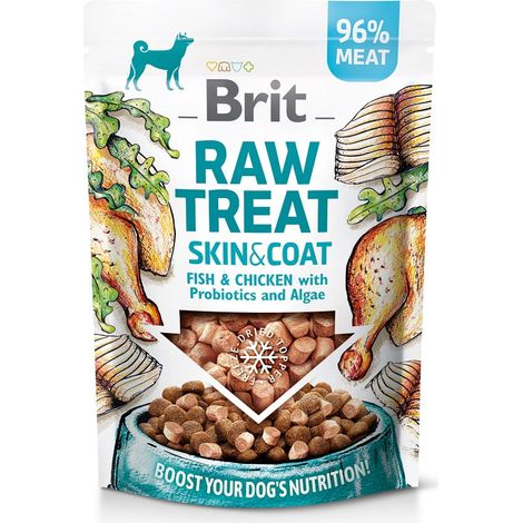 Brit Raw Treat Skin & Coat gefriergetrockneter Fisch & Hühnchen 40 g (1/4)