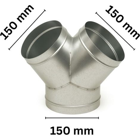 Y-Stück 150 mm Metall – Lüftung Y-Verbinder (1/5)