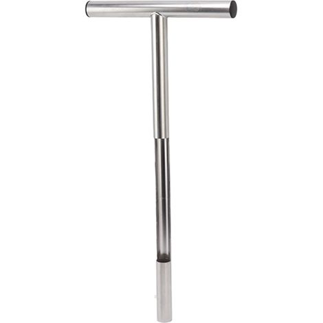 Tragbare Bodenprobenahmesonde aus Edelstahl 304 mit T-Griff, für Garten, Rasen und Landwirtschaft (53 cm). (1/5)