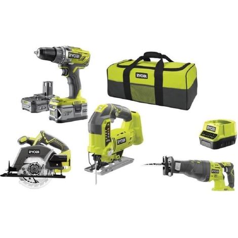 Ryobi One+ RCK184C-242S pack verde con 4 herramientas (1/4)