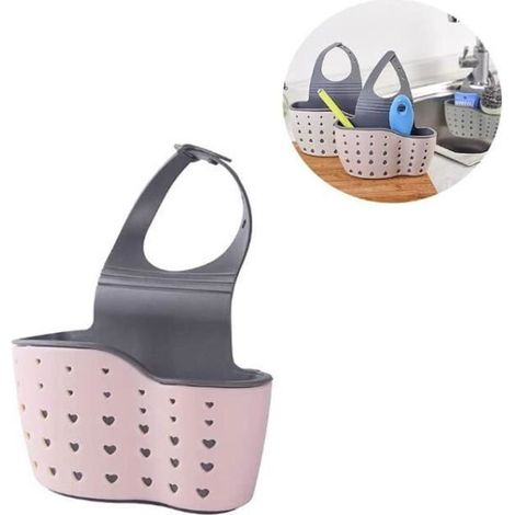 Panier de vidange,Panier de Vidange en caoutchouc ajustable,étagère de rangement ustensiles de cuisine suspendue,pour sall de bain (1/4)