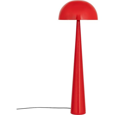 Lampada da terra a fungo in metallo D. 50 x H.147 cm Rosso brillante - RANDALL