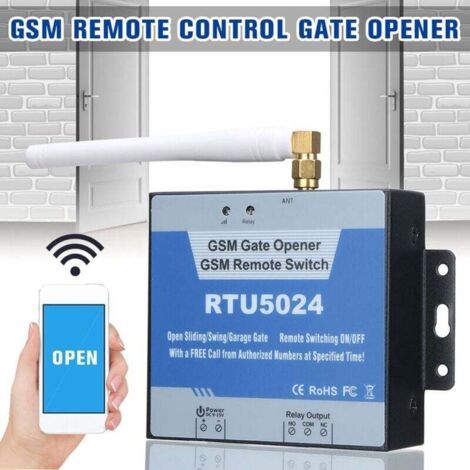 NALOOKAMIC Relais d'ouverture de porte GSM RTU5024, commutateur de télécommande téléphonique (1/3)