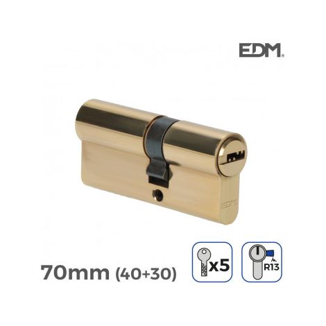 Cylindre De Porte Edm 70mm Sécurité Renforcée 5 Clés - Edm