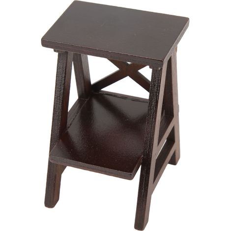 Étagère murale miniature pour plantes 1:12, support décoratif marron pour maison de poupée DIY (1/5)