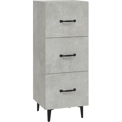 Credenza buffet cassettiera mobile contenitore organizer cucina soggiorno soggiorno 34,5 x 34 x 90 cm derivati del legno grigio 020031901