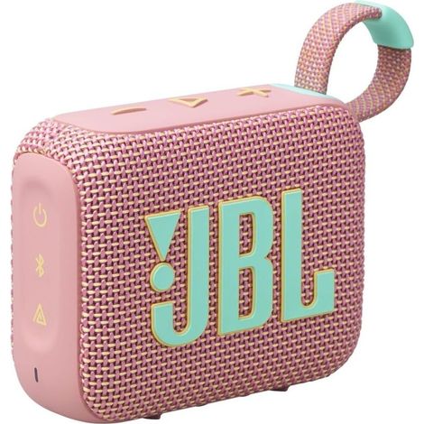 JBL GO 4, ultraportabler Bluetooth-Lautsprecher, JBL Pro Sound, kraftvoller Bass, 7 Stunden Akkulaufzeit, Wiedergabezeit-Boost-Funktion, IP67 wasser- und staubgeschützt, Pink