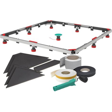 Kit de montage universel pour bacs à douche jusqu'à 120 x 120 cm